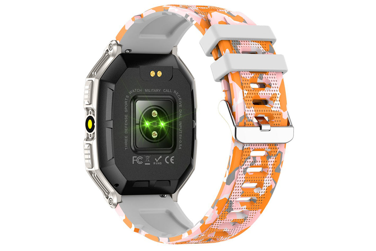 Smart Watch 2.1-Inch Fitness Watch with All Day Heart Rate Sleep Monitor Blood Oxygen Flashlight 107 Sports Modes Activity Tracker-Silver