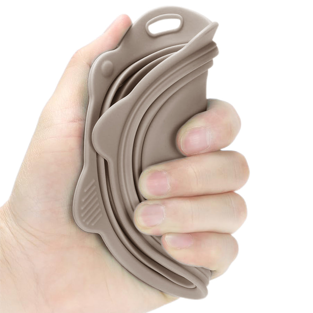 2Pcs Foldable Makeup Brush Cleaner Bowl Portable Silicone Cleaning Tool for Cosmetic Brushes Powder Puffs Sponges Khaki