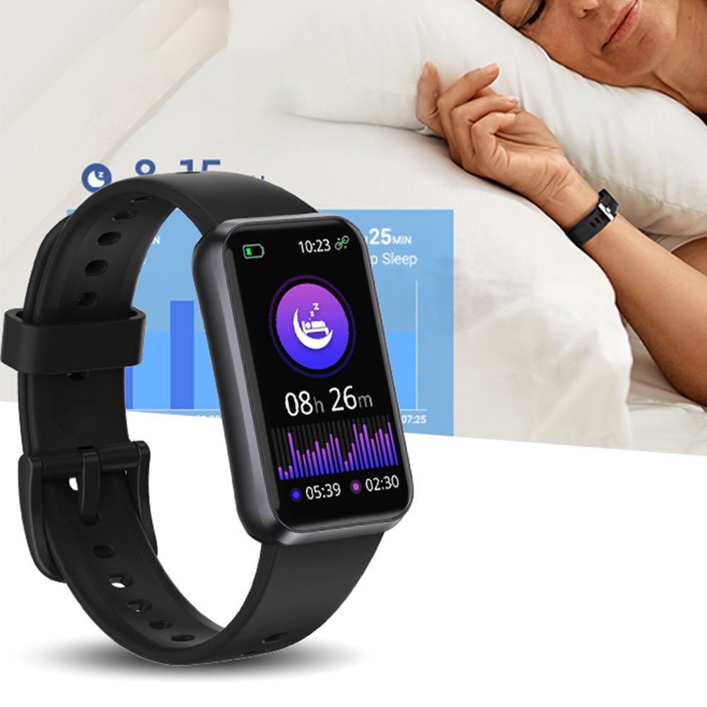 Smart Sports Bracelet Water-Resistant Smart Watch Heart Rate Fitness Tracker Oxygen Monitor Black