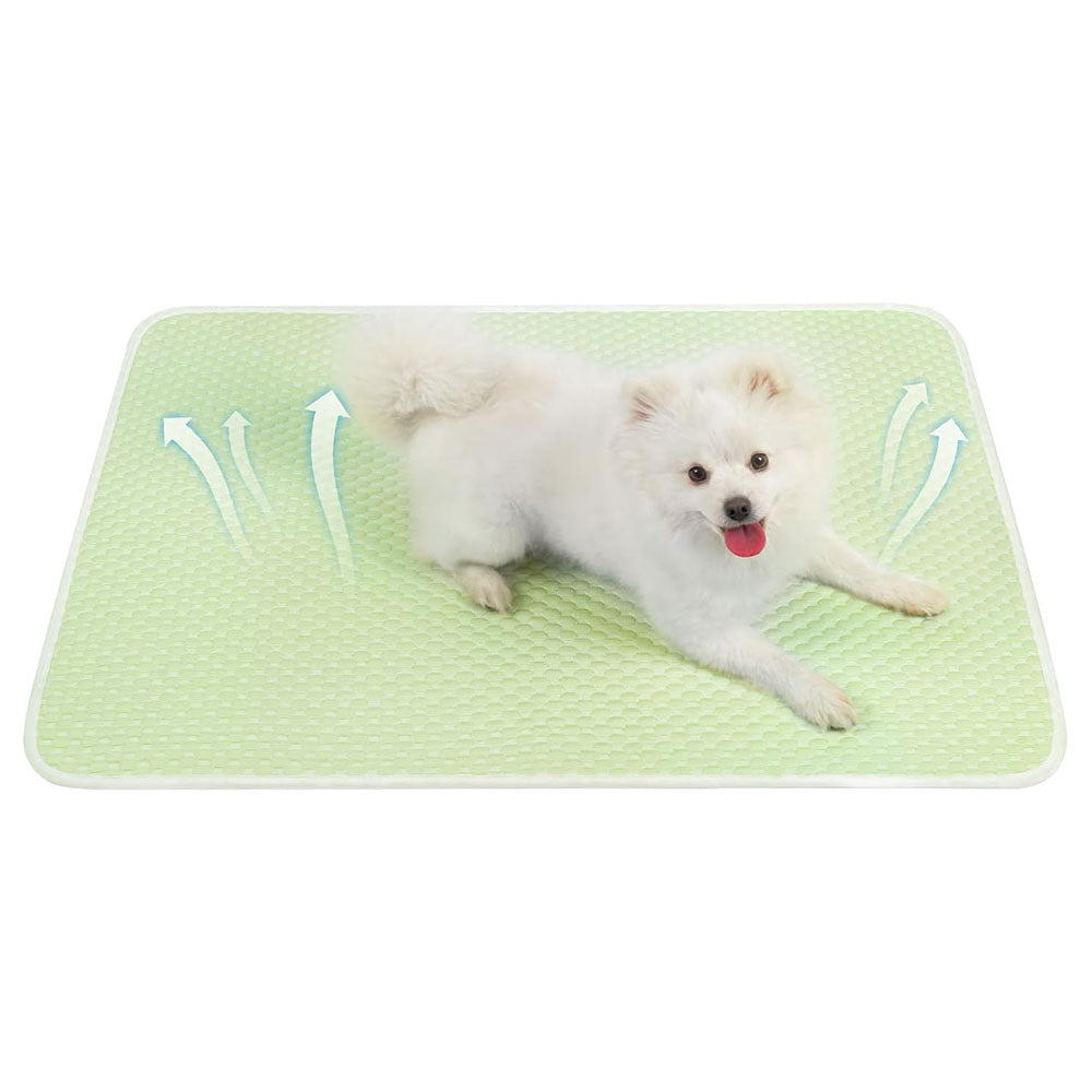 Pet Cooling Mat Dog Cat Breathable Summer Cooling Pad Light Green
