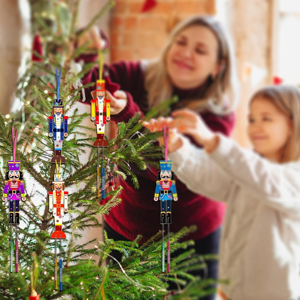 3D Wooden Wind Chime Craft Kit for Kids DIY Wind Chimes Decorative Ornament Nutcracker Style