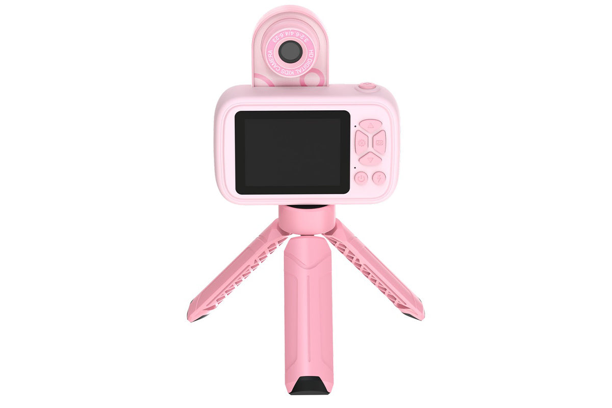 32GB Camera Toys for Boys Girls 1080P HD Digital Camera with Flip up Lens for Selfie and Video Christmas Birthday Party Gifts-Pink