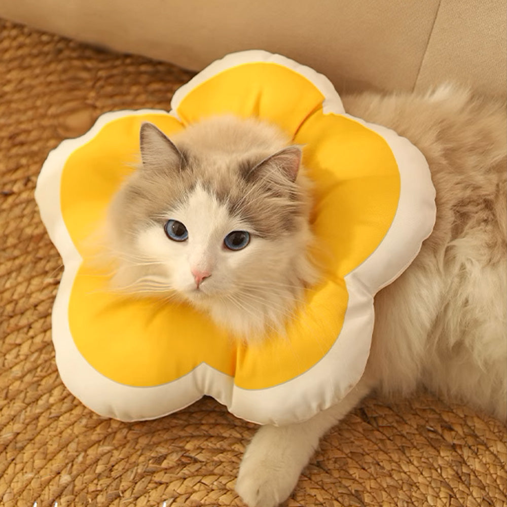 Cat Cone Collar Elizabethan Collar Anti-Bite Lick Cat Recovery Neck Collar Yellow
