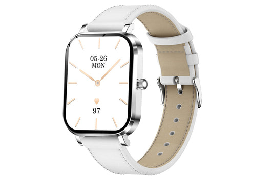 Smart Watch Bluetooth Call Make Calls Musics Fitness Tracker Heart Rate Sleep Monitor -White