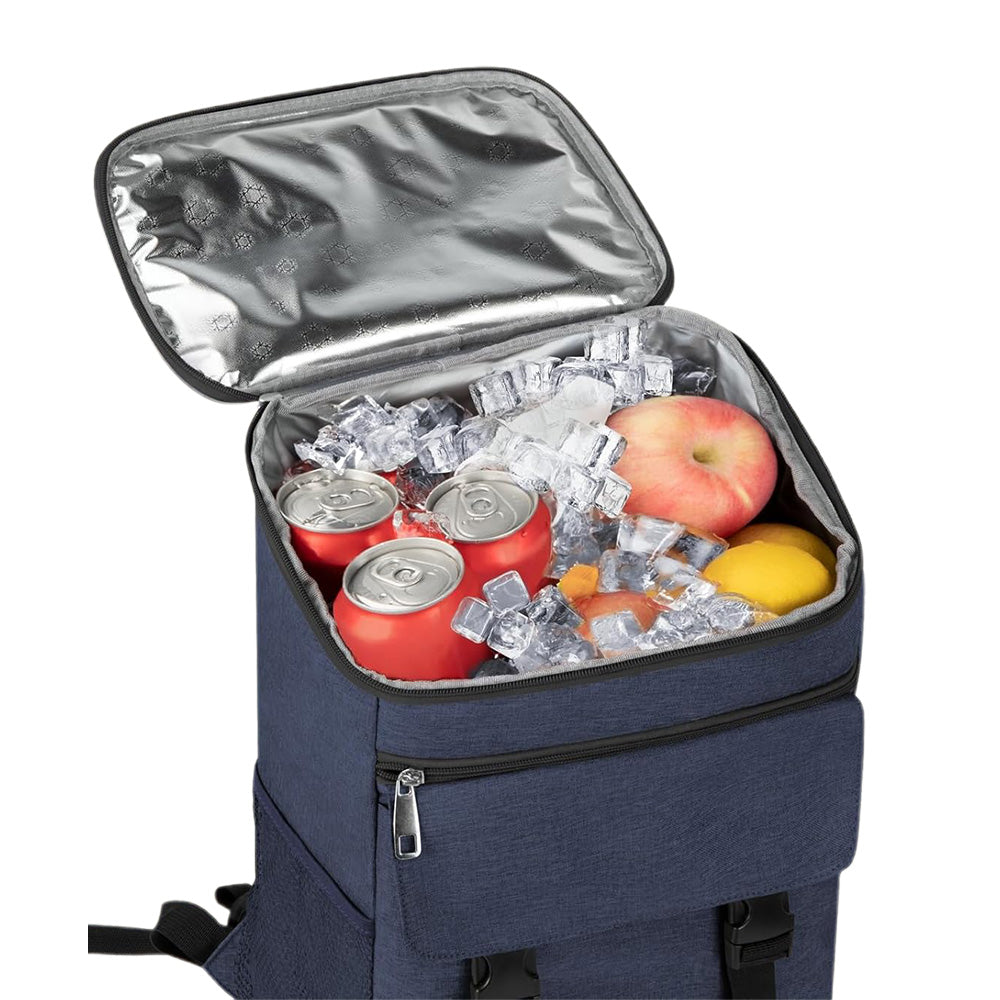 Portable Insulated Backpack Leak Proof Camping Cooler Bag Blue