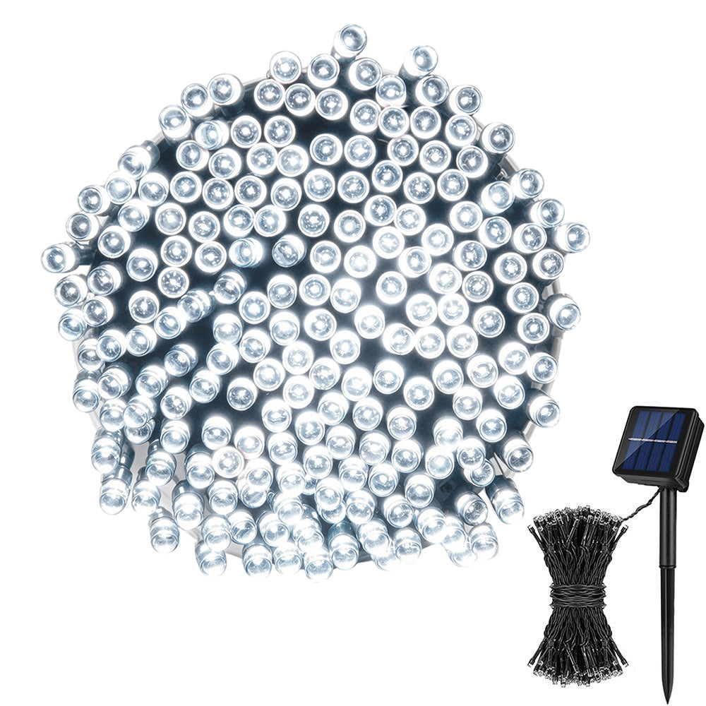 32 Meters Solar Powered LED String Lights Outdoor Decorative Fairy Lights White