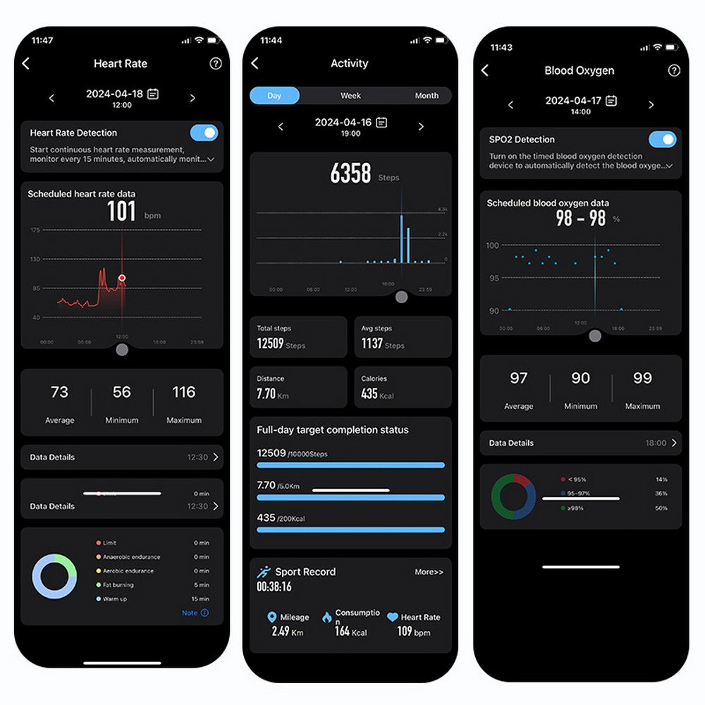 Smart Ring Fitness Ring Heart Rate Monitor Sleep Tracker Pedometer Calories Step Counter Fitness Tracker Health Ring 5ATM Waterproof Smart Rings-Silver