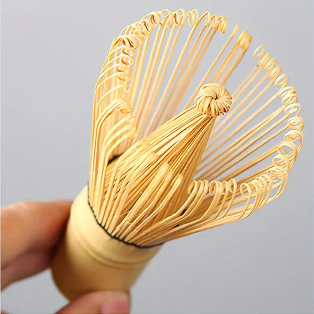 5-Piece Set Traditional Matcha Tea Tools Bamboo Whisk Ceramic Bowl Accessories for Matcha Brewing Pink
