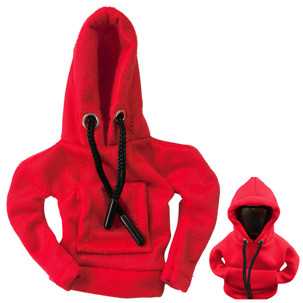 Shift Knobs Fashionable Hooded Shirt Mini Car Shifter Knobs Cover Trim-Red