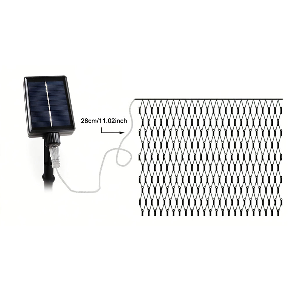 Solar Outdoor Mesh Lights Bush Lights 8 Modes Christmas Net Light - Colorful