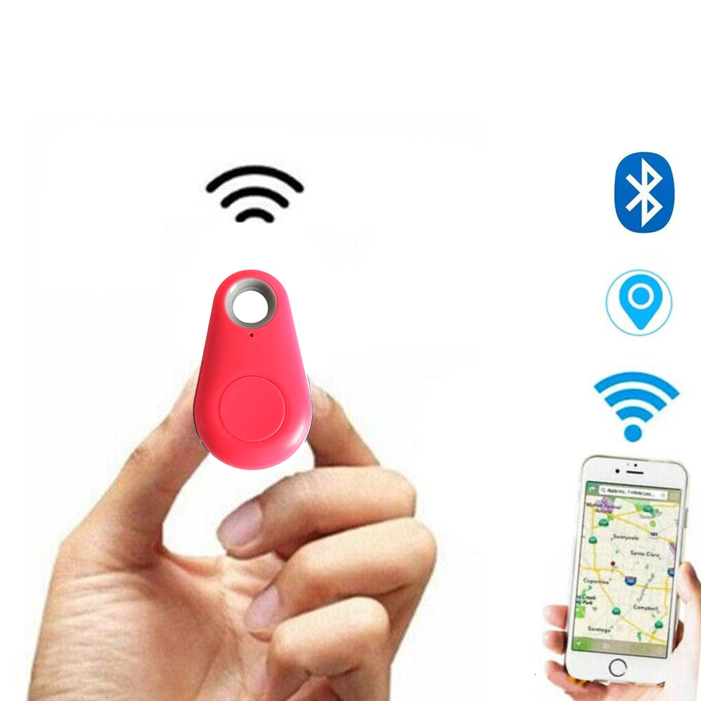 Wireless Smart GPS Tracker Bluetooth Alarm Locator for Kids Pets Wallet Keys Anti Lost Red