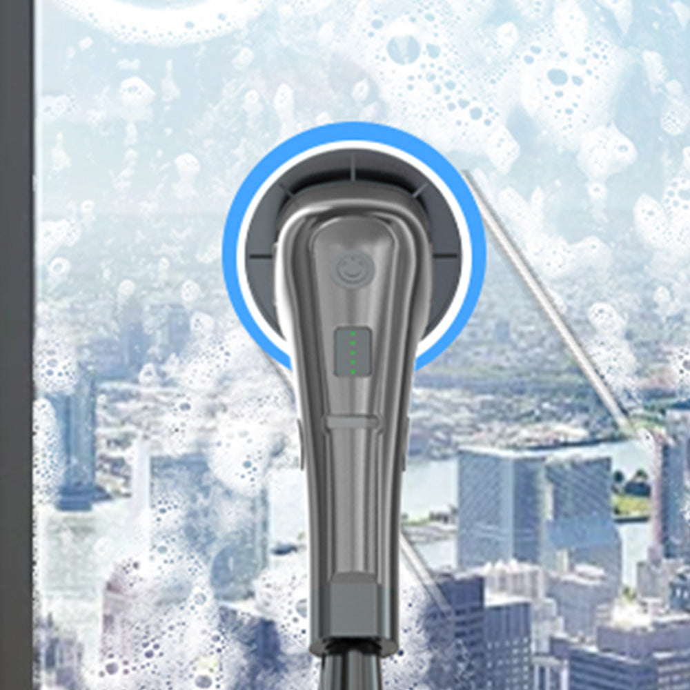 Cordless Electric Spin Scrubber Rechargeable Cleaning Brush with 7 Replaceable Brush Heads Black