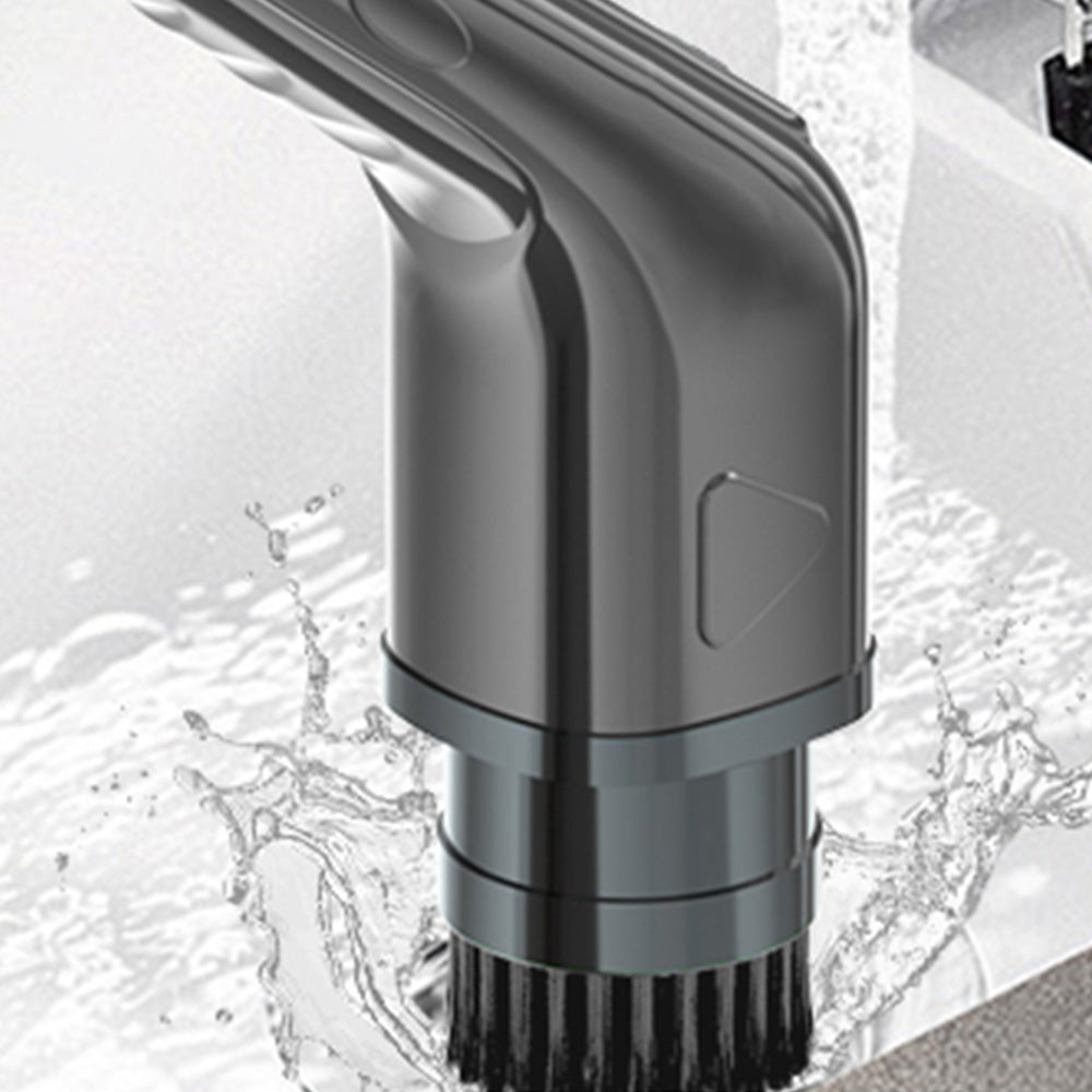 Cordless Electric Spin Scrubber Rechargeable Cleaning Brush with 7 Replaceable Brush Heads Black