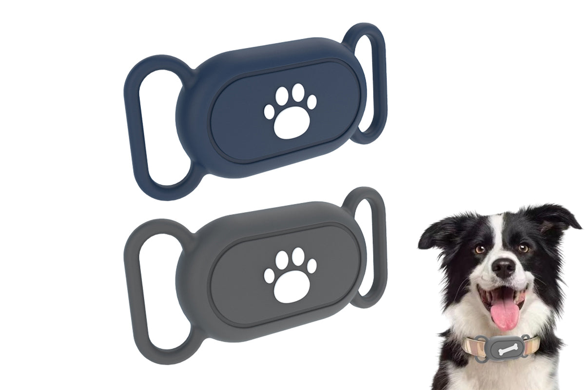 2PCS Silicone Pet Collar Holder Water Resistant Pet Collar Case for Samsung Galaxy SmartTag 2-Bone