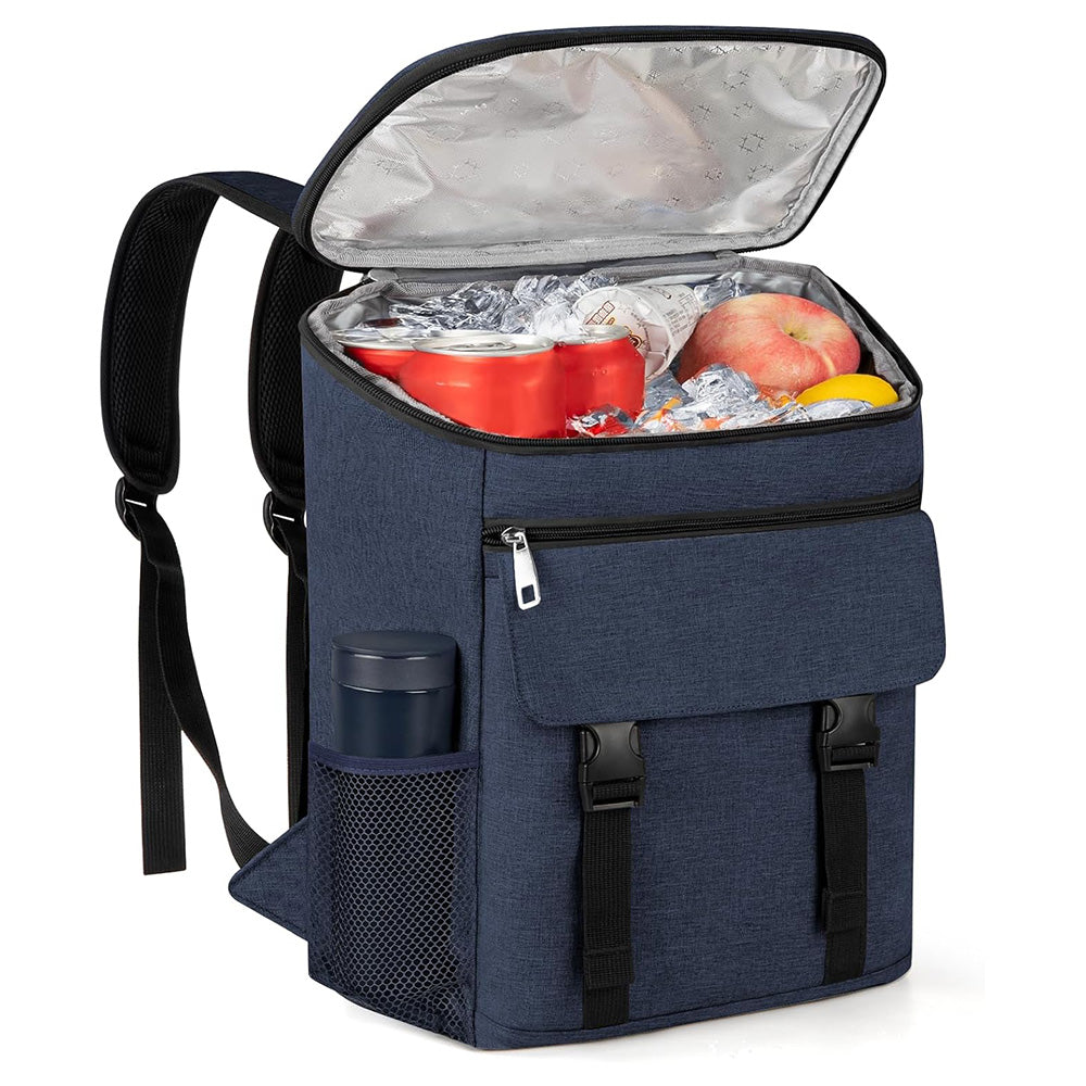 Portable Insulated Backpack Leak Proof Camping Cooler Bag Blue
