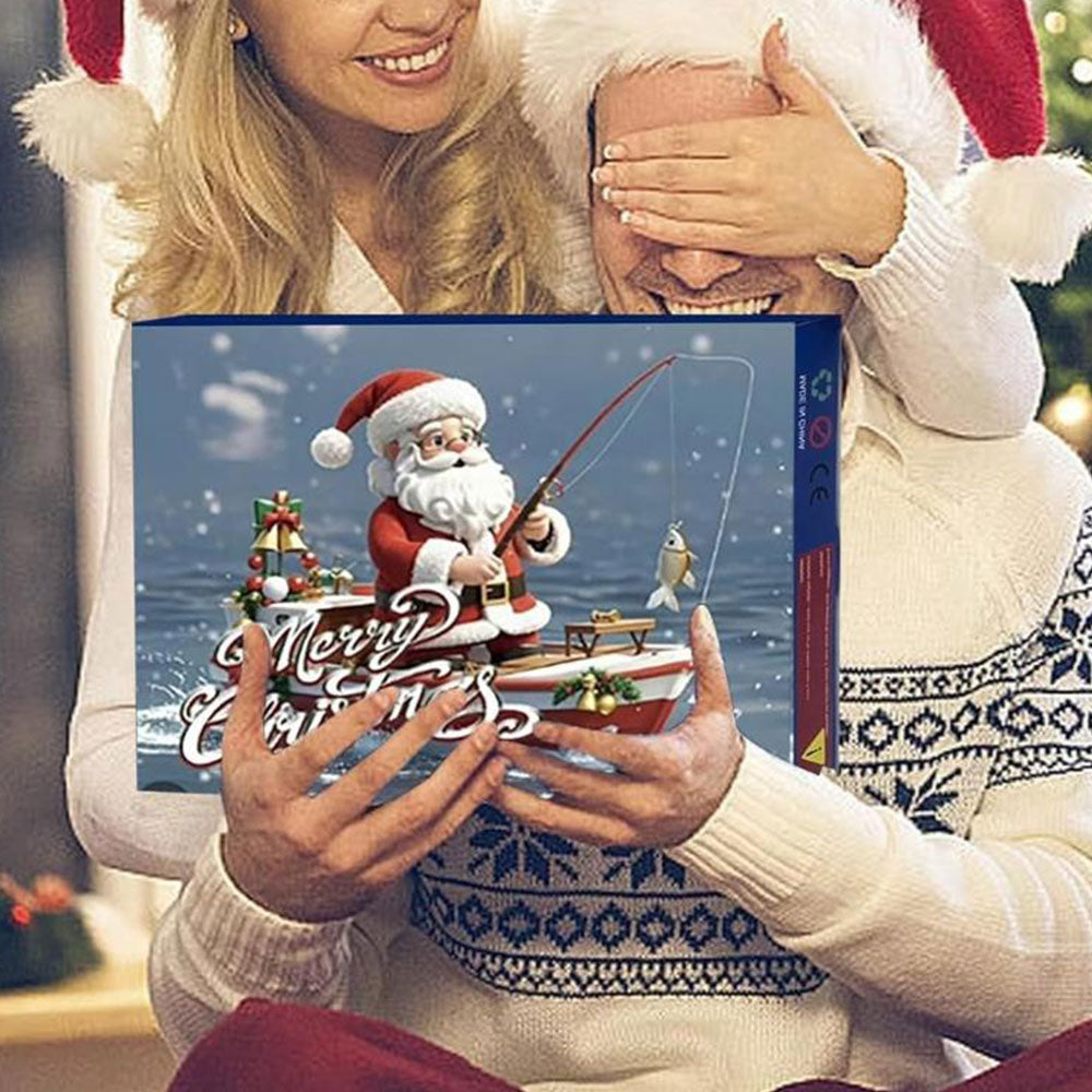 24 Days Fishing Christmas Advent Calendar Fishing Tackle Christmas Countdown Xmas Fishing Lures Set for Fishing Lover