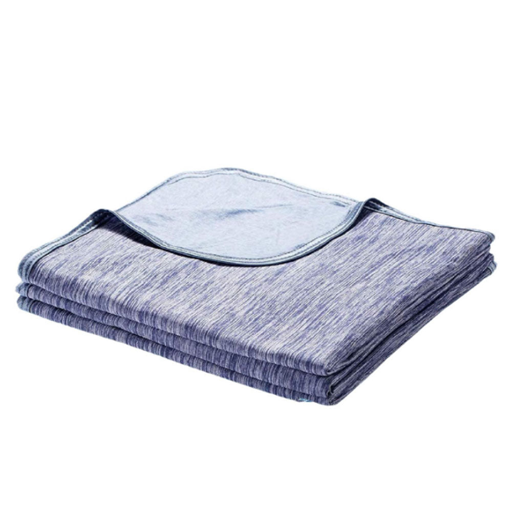 Double Side Cooling Blanket Soft Breathable Summer Blanket for Hot Sleepers Night Sweats Blue