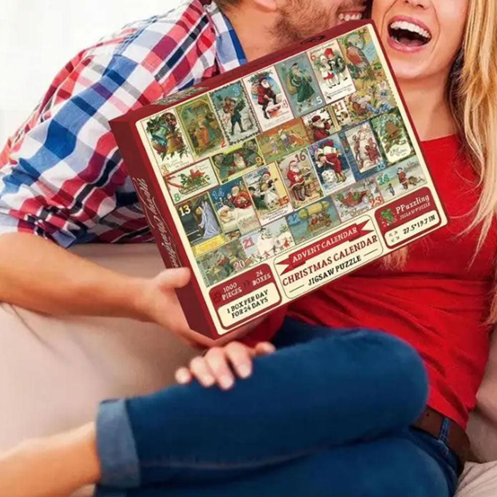 1000 Piece Santa Puzzle Christmas Advent Calendar Christmas Countdown Calendar Jigsaw