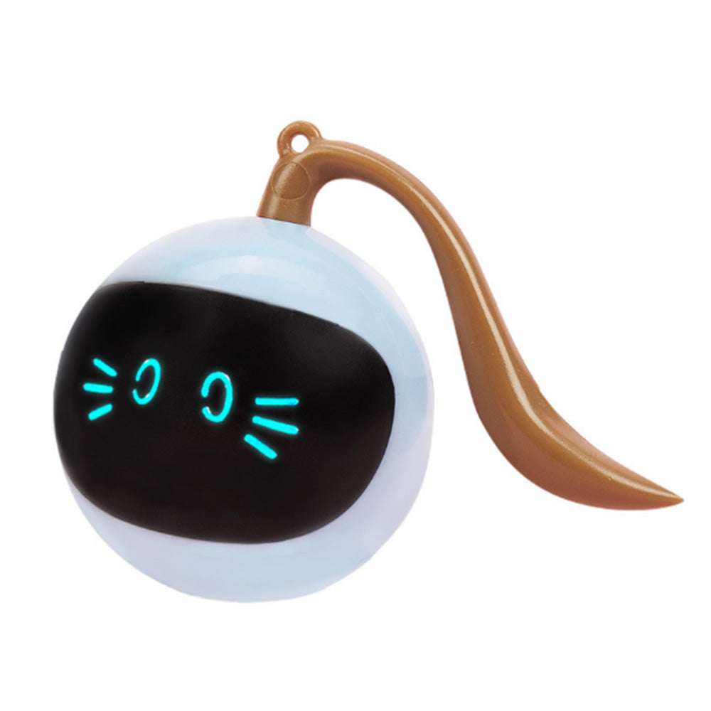 Electric Automatic Rolling Chase Ball Toy Interactive Cat Ball Toy Light Blue