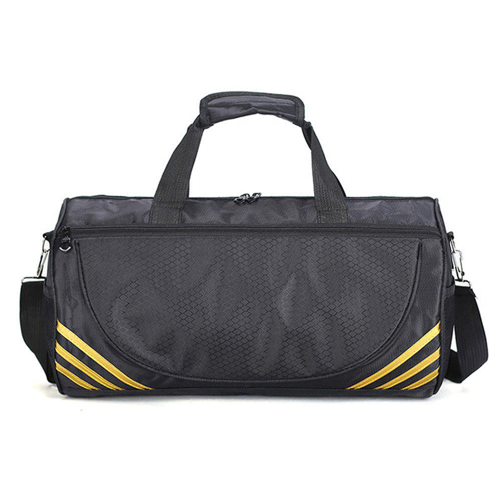 Gym Duffle Bag Travel Duffel Bag Outdoor Shoulder Sports Bag Black and Yellow