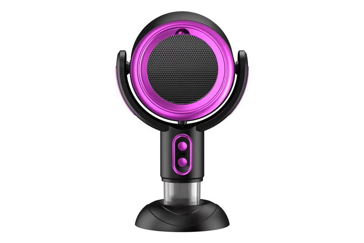 Portable Smoke Purifier Fan Removes Odors Dust Smoke for Cooking and Camping BBQ -BlackPurple