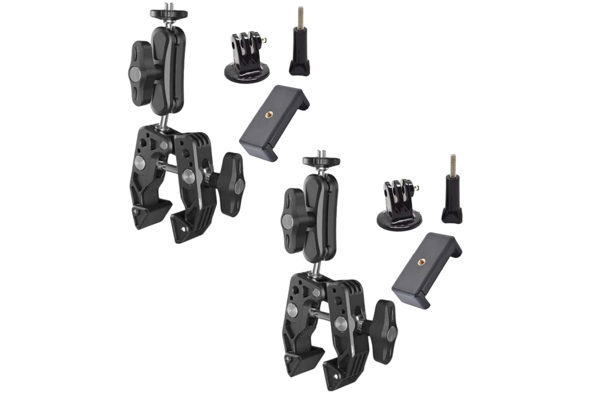 2Pcs Super Clamp Camera Clamp Mount Monitor With Action Camera Adapter Phone Clamp Mount