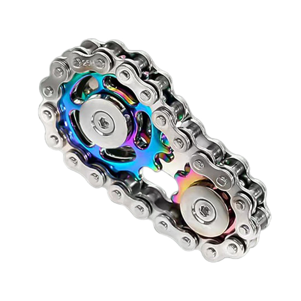 Bike Chain Fidget Toy Metal Spinner Stress Relief Focus Aid Mixture Color