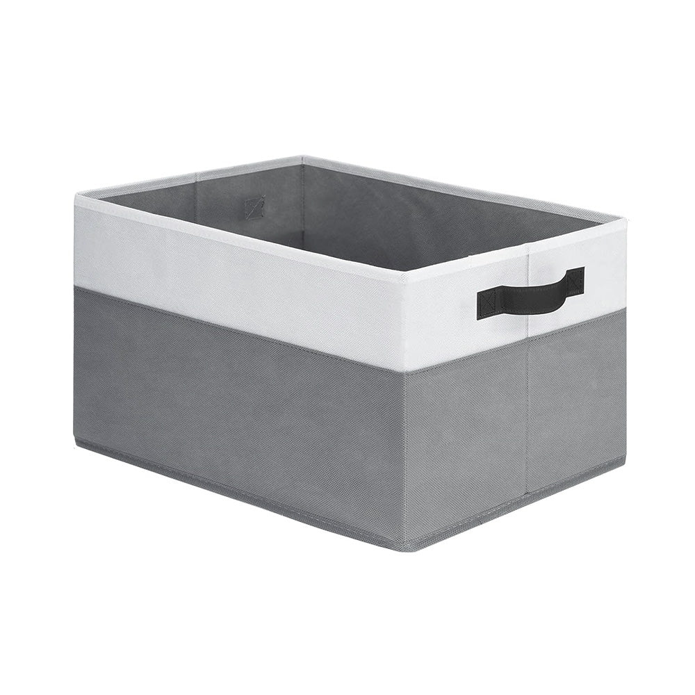 2Pcs Foldable Storage Bins Large Closet Storage Baskets for Clothes Blanket Beddings Towels Gray