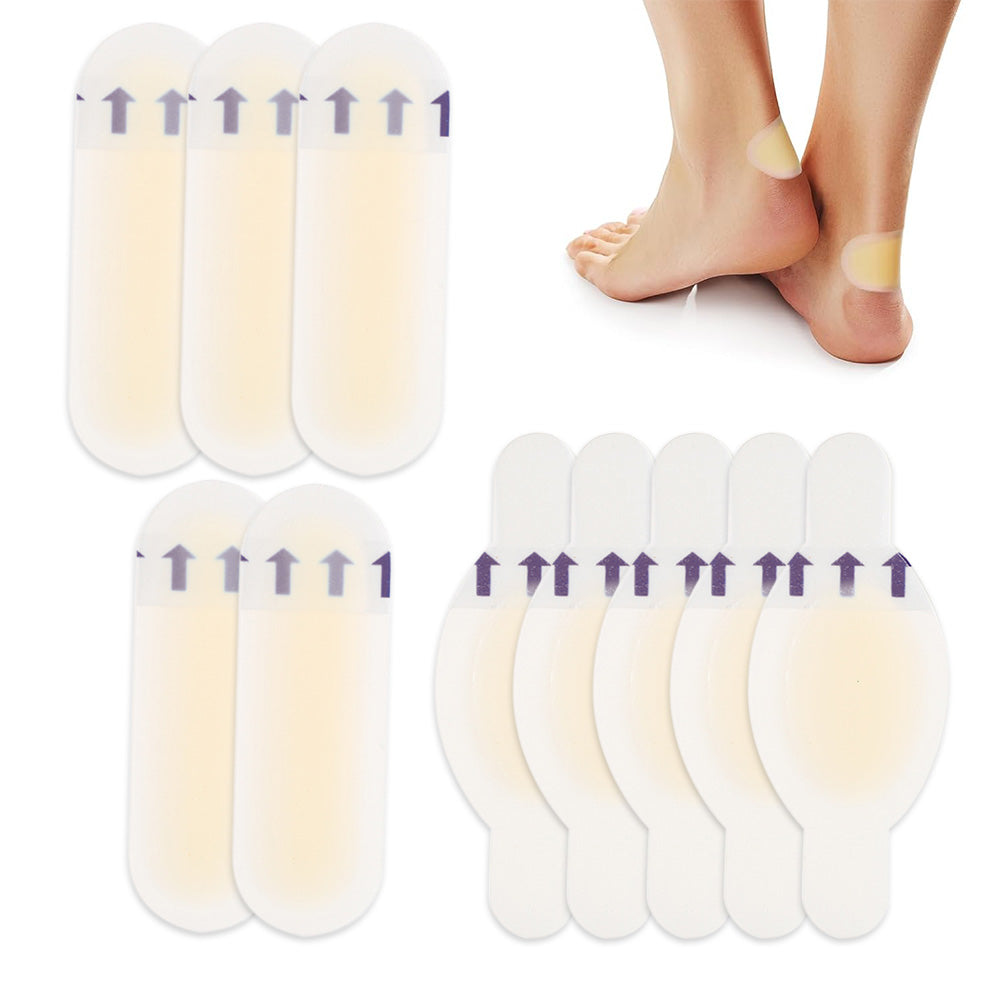 10Pcs Set Gel Bandages for Feet Heel Water-Resistant Hydrocolloid Blister Pads for Prevention Recovery Style 2