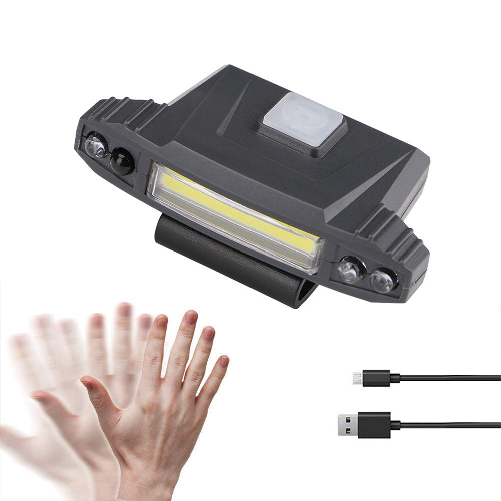 Rechargeable USB LED Headlamp Clip on Cap