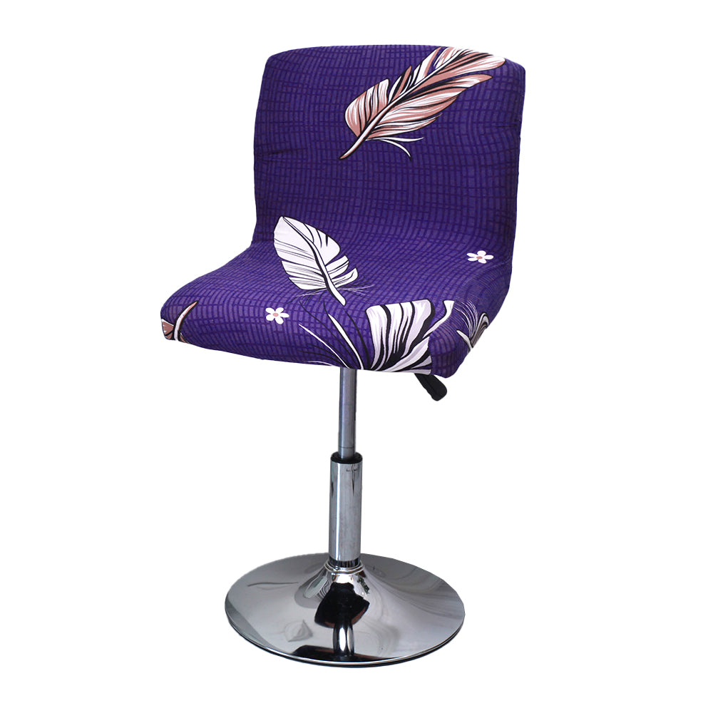 2Pcs Stretch Chair Cover Stool Protectors Slipcovers for Low Short Back Chair Bar Stool Chair -Purple