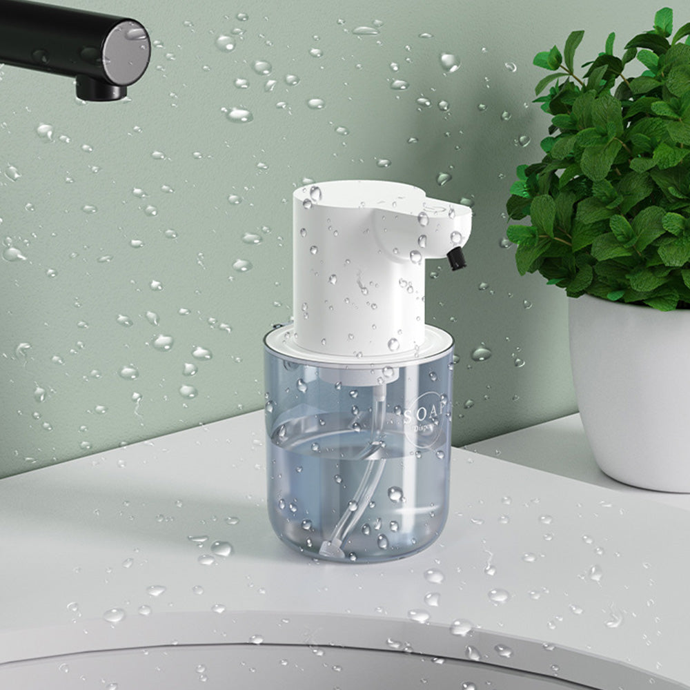 Touchless Automatic Electric Foaming Soap Dispenser 4-Level Adjustable Rechargeable Soap Dispenser White