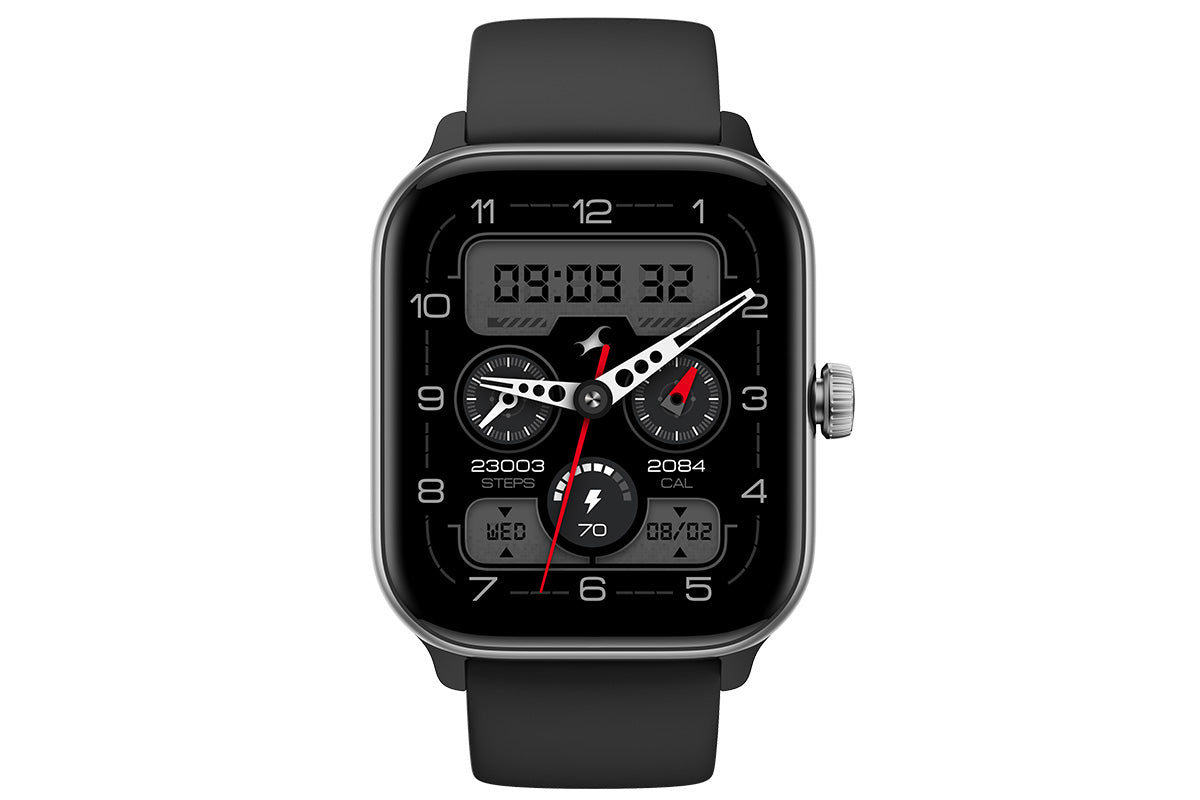 Bluetooth Calling Smartwatch with 1.85 Inch Display Fitness and Health Tracking for Men and Women -Black