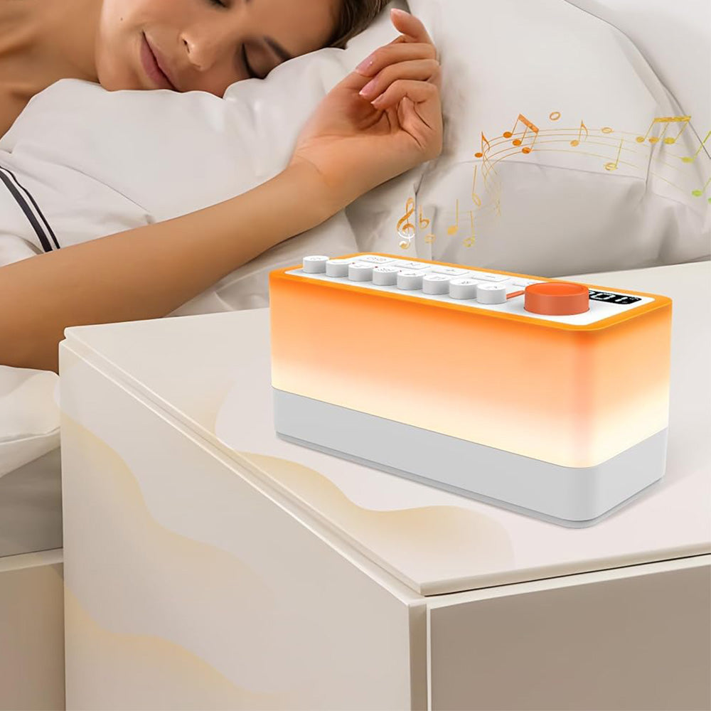 Bluetooth RGB White Noise Speaker DIY Sleep Sound Machine with 8 Nature Sounds and Timer