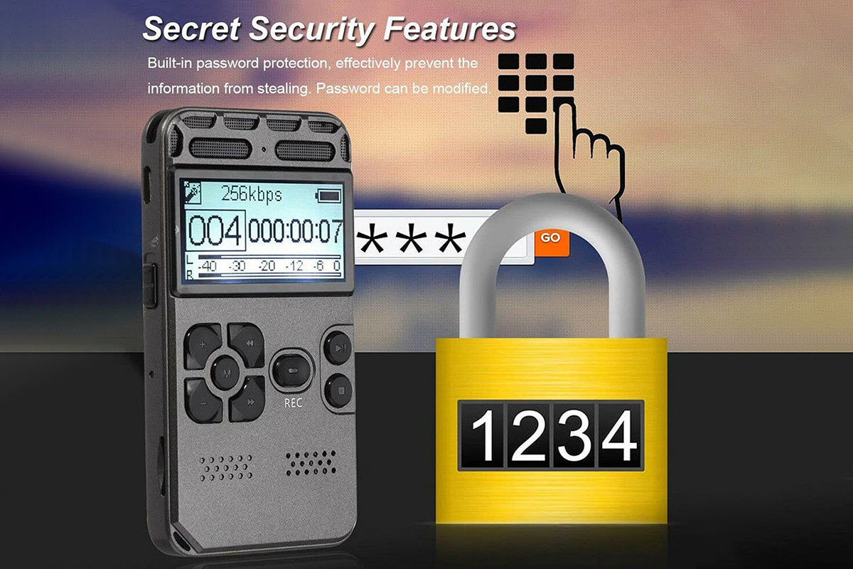8G Rechargeable LCD Digital Audio Voice Recorder Dictaphone MP3 Player Expandable Up To 128G