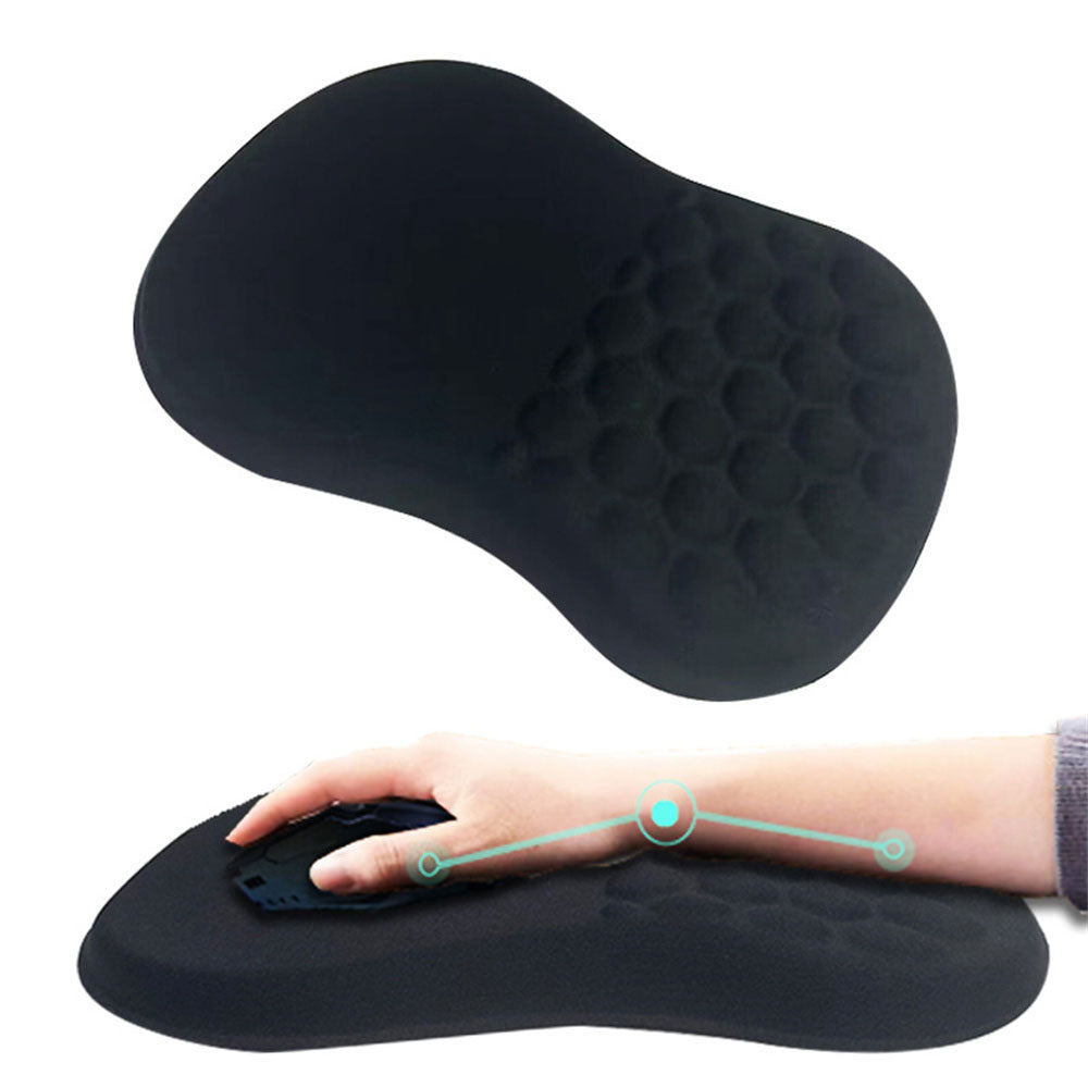 Ergonomic Computer Mouse Pad Memory Foam Wrist Rest Support for Home Office Black