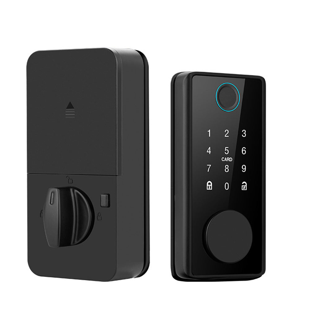 Smart Keyless Door Lock Fingerprint Password Card App Control Auto Lock