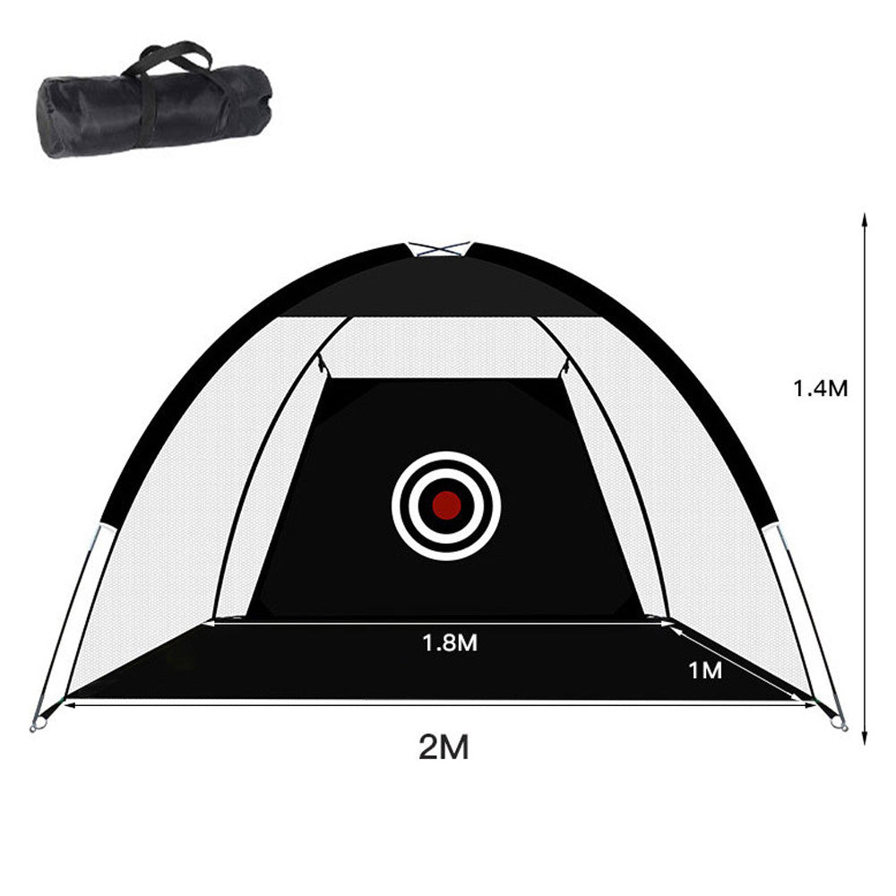 2-Meter Foldable Golf Practice Net Hitting Driving Netting Chipping Cage Training Aid