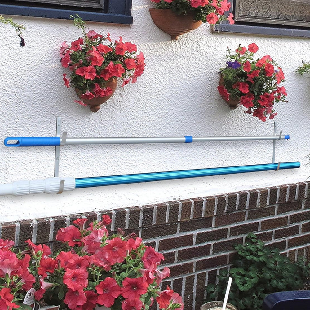 2Pcs Set Aluminum Pool Hanger Hook for Pool Pole Hose Brush Garden Tool