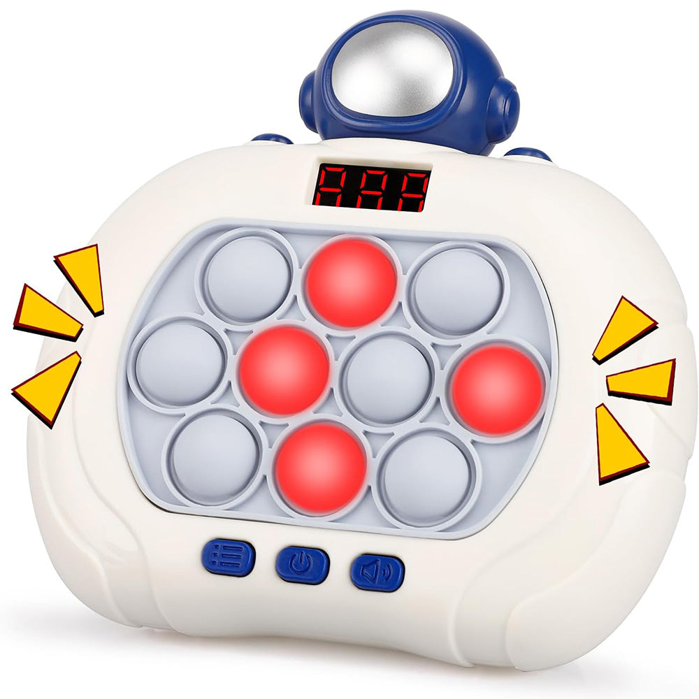 Fast Push Game Pop Puzzle Game Sensory Toys with Digital Display for Kids Blue Spaceman