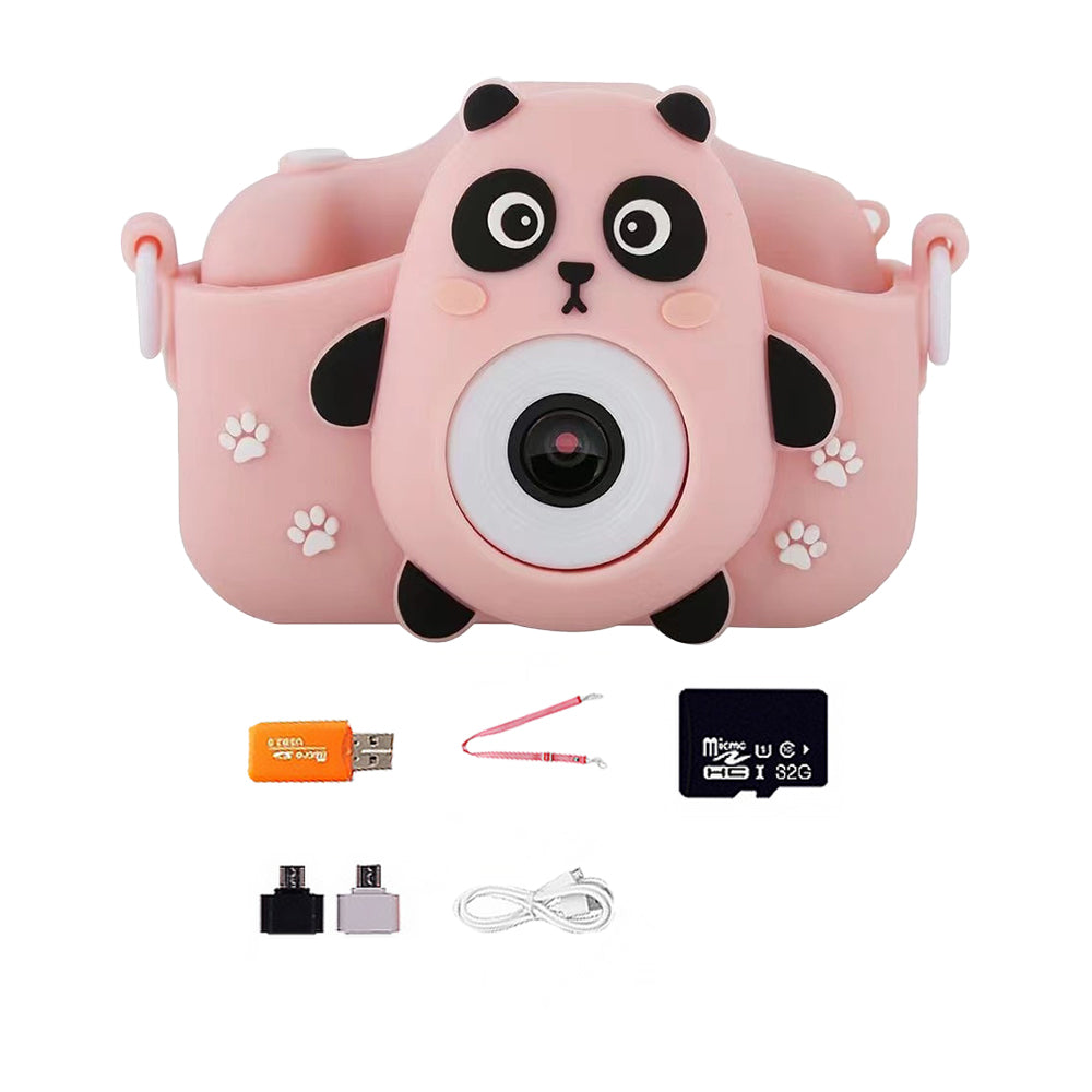 1080P HD Cute Animal Kids Digital Camera Toy Gift with 64G Memory Card Style 3
