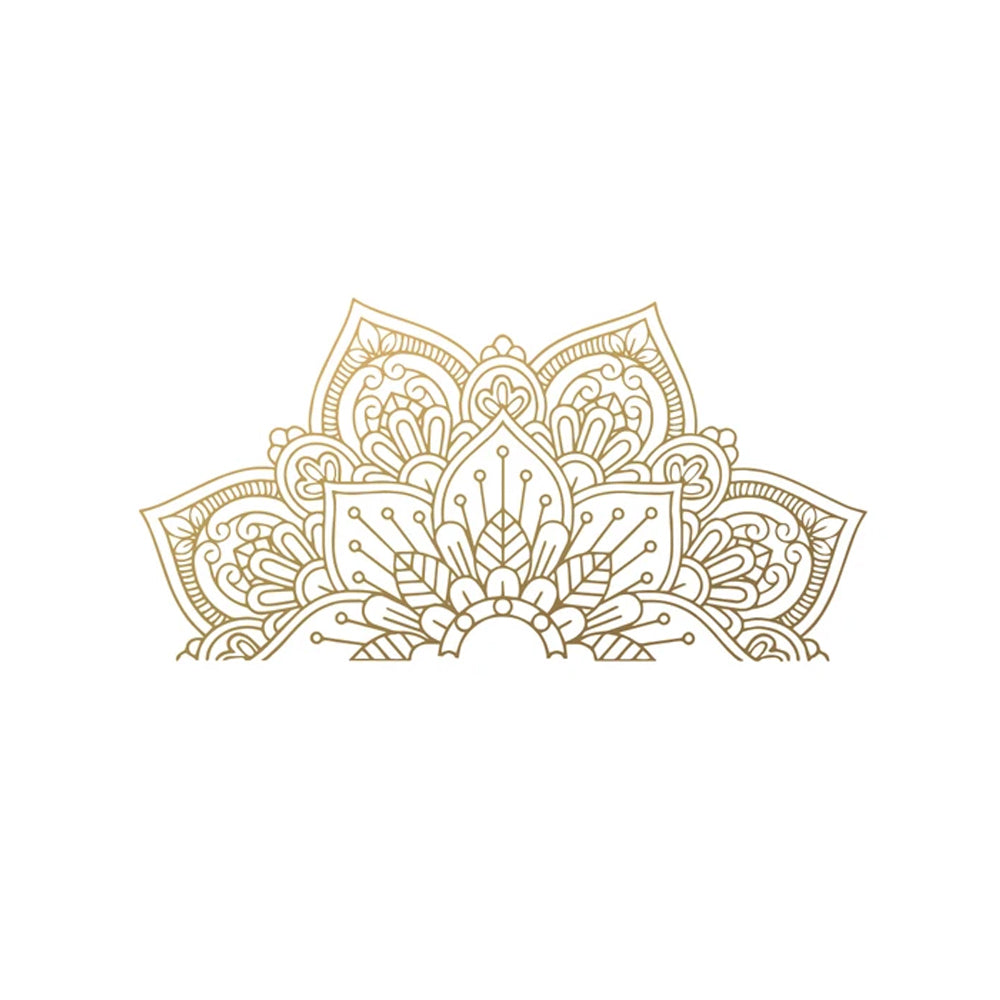 Half Mandala Decals Wall Sticker Home Rooms Yoga Art Decor Gold
