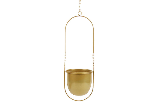 Swing Hanging Planter Planter Pots for Outdoor Plants with Drainage Hole-Gold