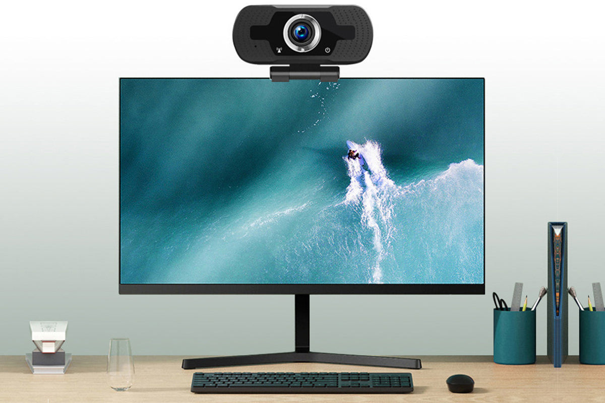 1080P HD Webcam with Microphone Privacy Cover USB Webcam for Zoom Skype Teams