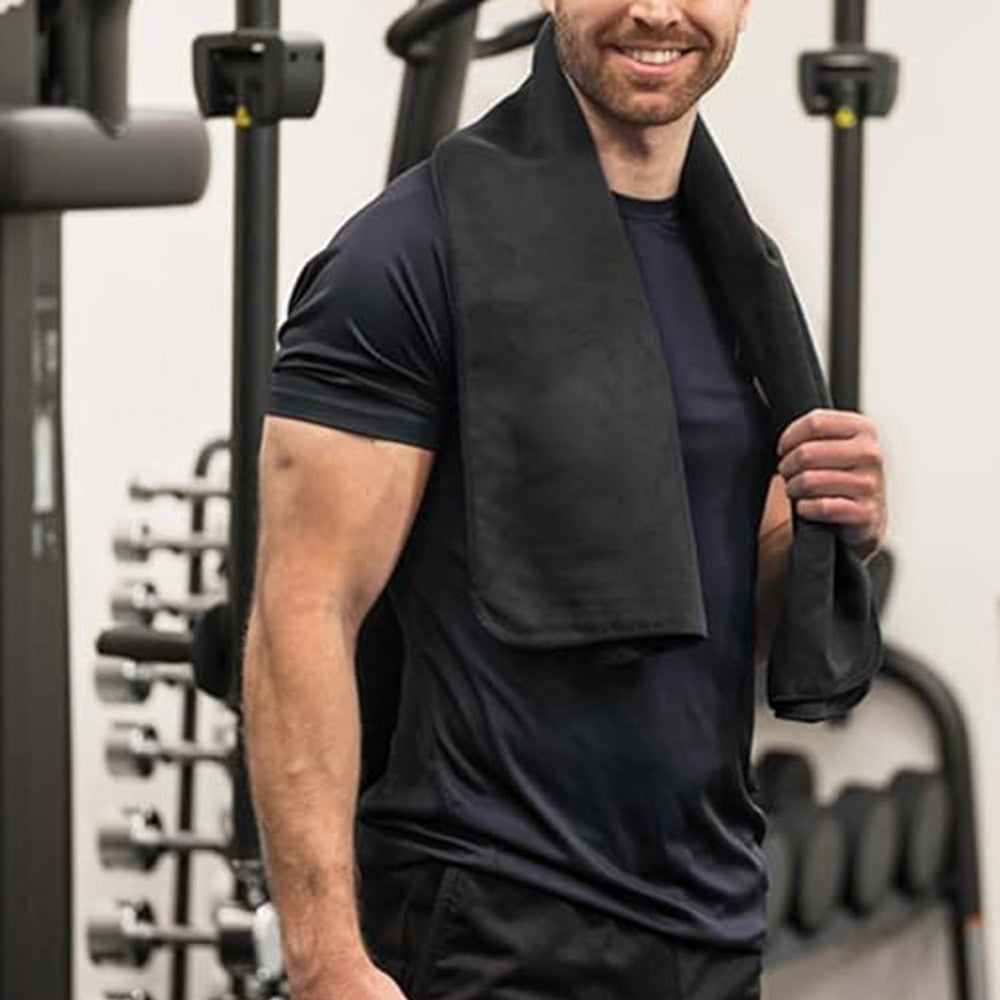 3Pcs Set Microfiber Beach Towels Quick-Dry Beach Swimming Towel for Travel Fitness Outdoor Activities Black