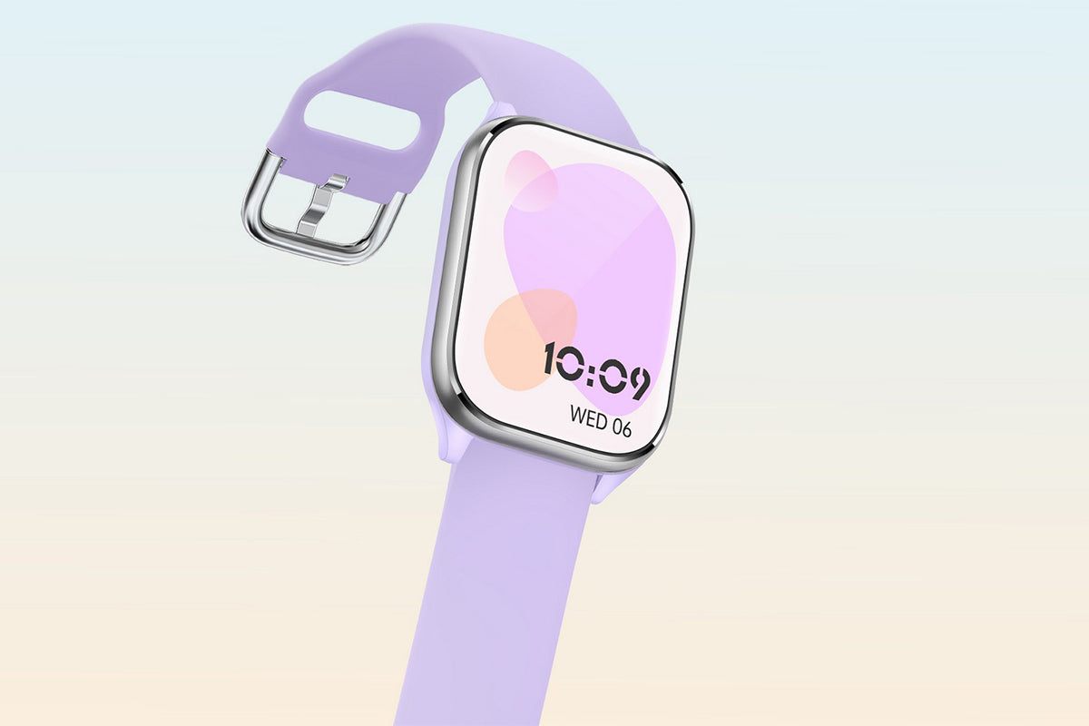 Smart Watch 1.85-Inch Fitness Watch with Heart Rate Sleep Monitor Blood Oxygen 100 Sports Modes Activity Tracker -Purple