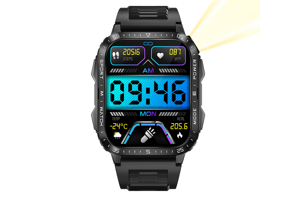Smartwatches with 100 Sports Modes Voice Assistant Bluetooth Call Music for iPhone-Black
