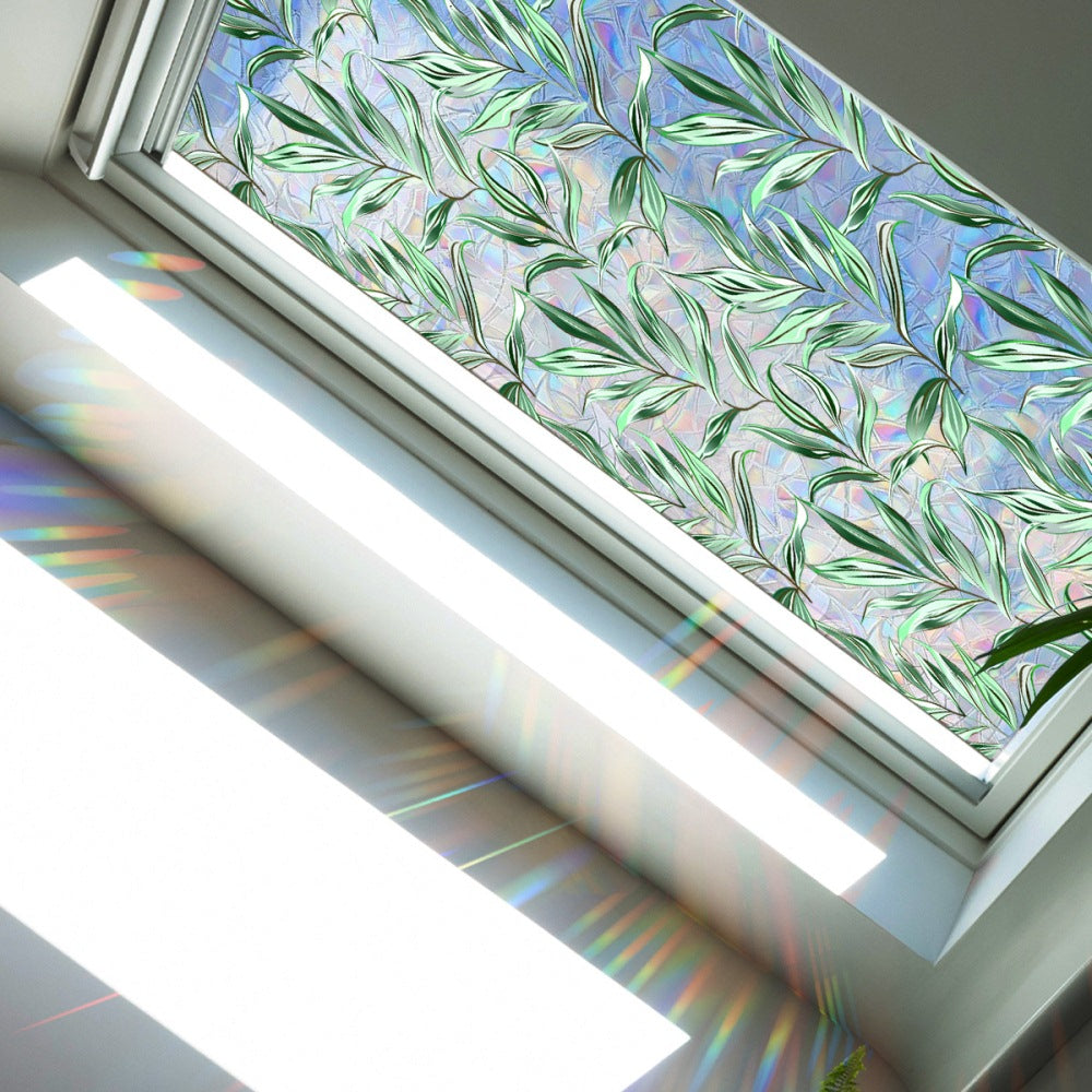 2Pcs Glass Window Privacy Static Cling Frosted Sticker Covering Film Style 1