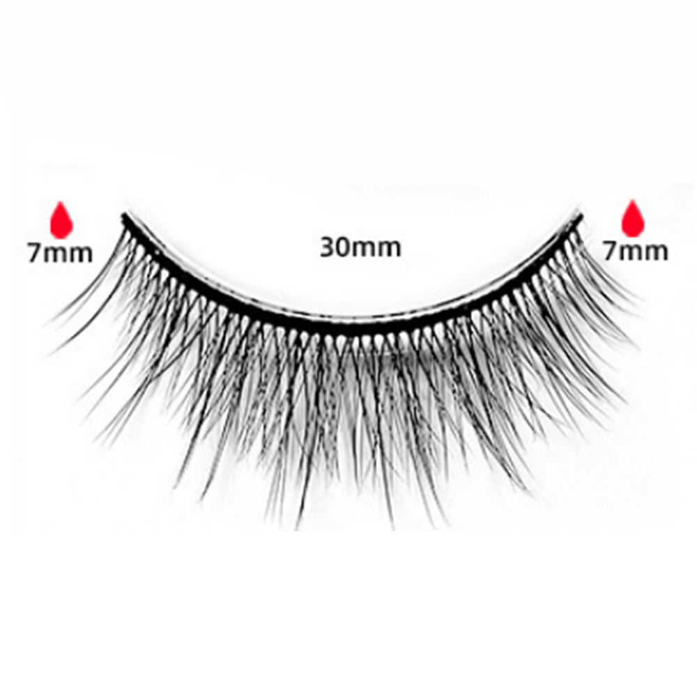 3 Pairs of Eyelashes Self-Adhesive Multiple Reversible Glue-Free Reusable Fake Eyelashes