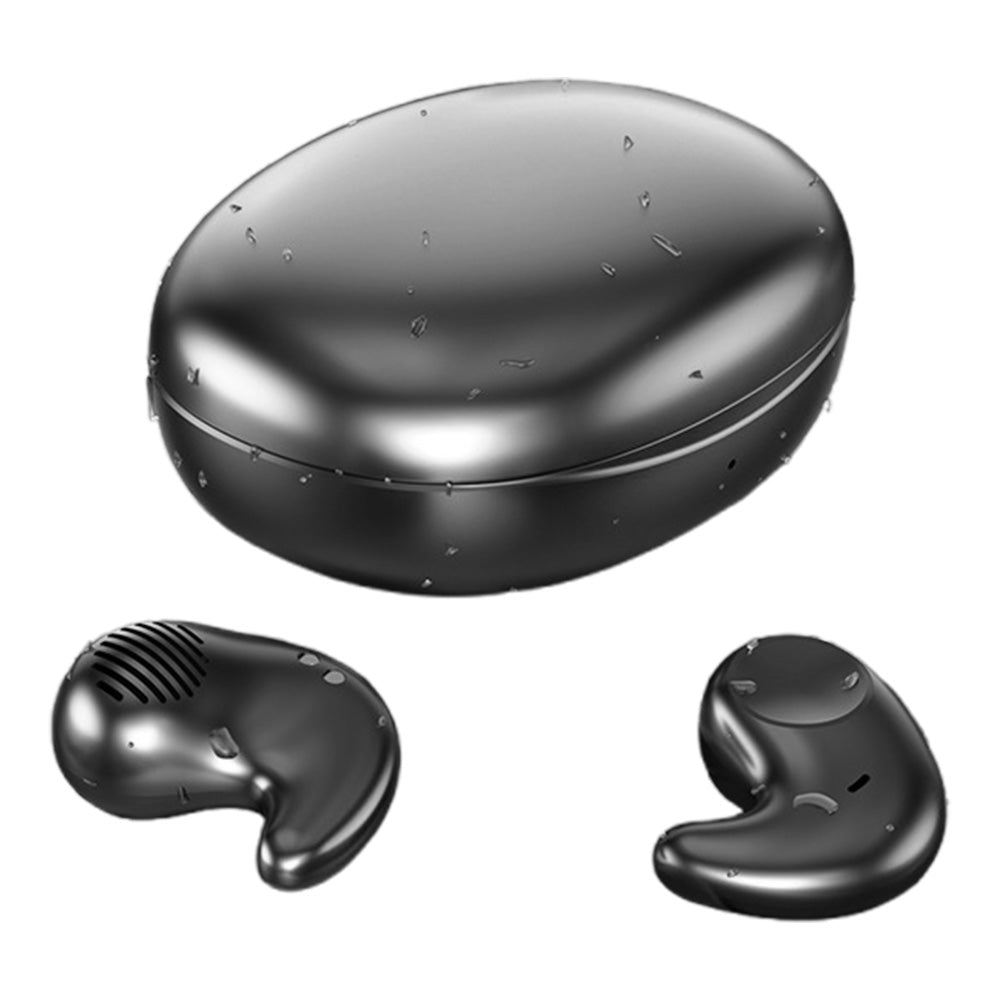 Invisible Wireless Earbuds with Bluetooth 5.3 Headphones for Sports Fitness Workout Black